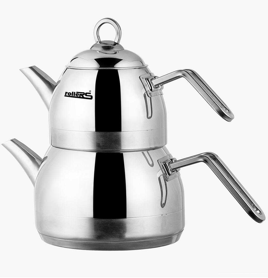 Aleda Big Size Teapot  Set with Square Metal Handle