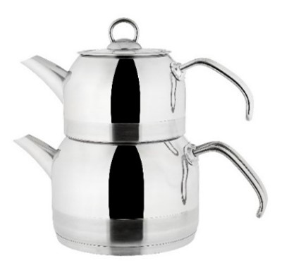 Deluxe Mid Size Teapot  Set with Metal Handle